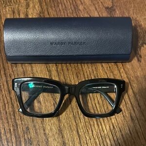 Warby Parker Sonia Jet Black Frames with Case